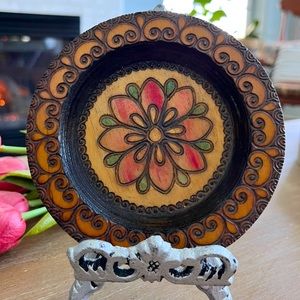 VINTAGE • Carved Wood Art Decor, Made in Poland • Polish Art